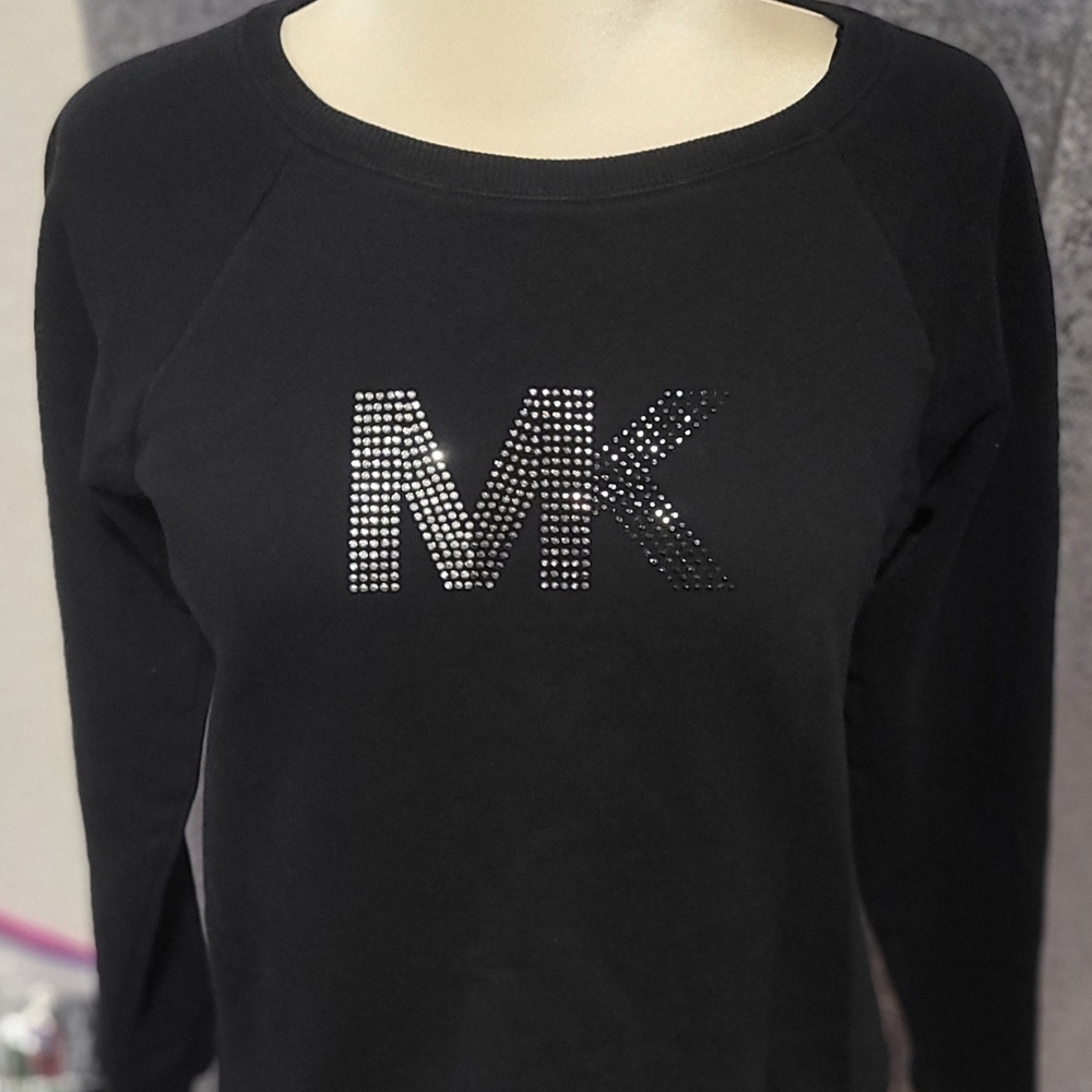 Michael Kors Black Sweater with Silver Logo